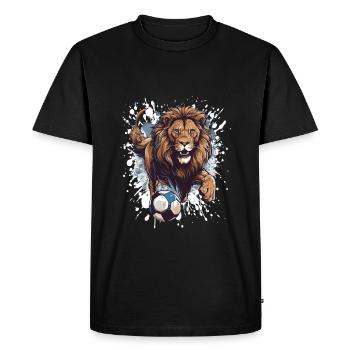 Lion Soccer Sports Team - Men's Premium Organic T-Shirt - black - Front - Nico (187cm)