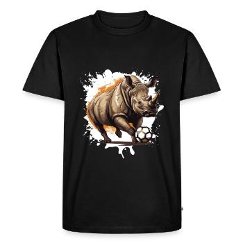 Rhino Soccer Sports Team - Men's Premium Organic T-Shirt - black - Front - Nico (187cm)