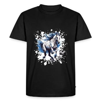 Équipe sportive de football équestre - T-shirt Premium bio Homme - noir - Devant - Nico (187cm)