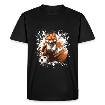 Fuchs Soccer Sports Team - Men's Premium Organic T-Shirt - black - Front - Nico (187cm)