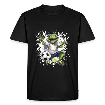Frog Soccer Sports Team - Men's Premium Organic T-Shirt - black - Front - Nico (187cm)