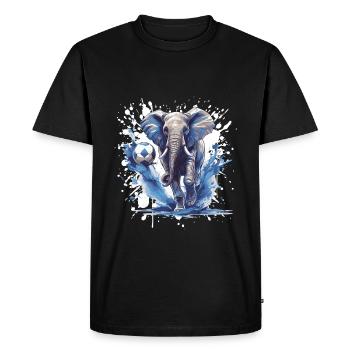 Elephant Soccer Sports Team - Men's Premium Organic T-Shirt - black - Front - Nico (187cm)