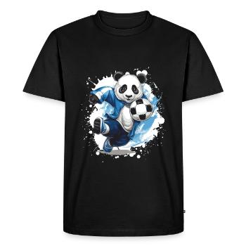 Panda Soccer Sports Team - Men's Premium Organic T-Shirt - black - Front - Nico (187cm)