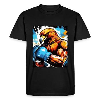 Eagle Animal Boxer Fighter - Men's Premium Organic T-Shirt - black - Front - Nico (187cm)