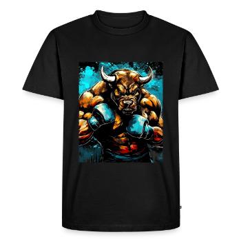 Bull Bull Boxer Fighter - T-shirt Premium bio Homme - noir - Devant - Nico (187cm)
