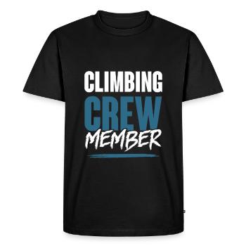 Climbing Crew - Men's Premium Organic T-Shirt - black - Front - Nico (187cm)