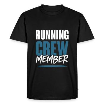 Équipe de course à pied - T-shirt Premium bio Homme - noir - Devant - Nico (187cm)