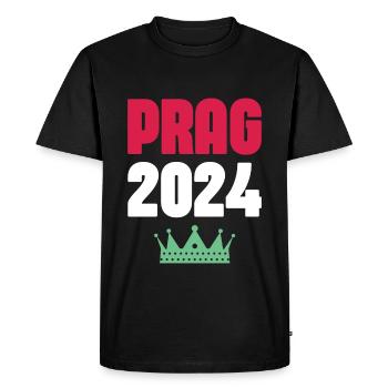 Jours fériés Prague 2024 - T-shirt Premium bio Homme - noir - Devant - Nico (187cm)