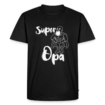 Super Grandpa Grandpa Best Super Grandpa - Men's Premium Organic T-Shirt - black - Front - Nico (187cm)