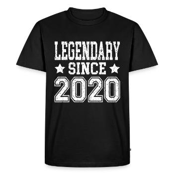Legendary since 2020 - Men's Premium Organic T-Shirt - black - Front - Nico (187cm)