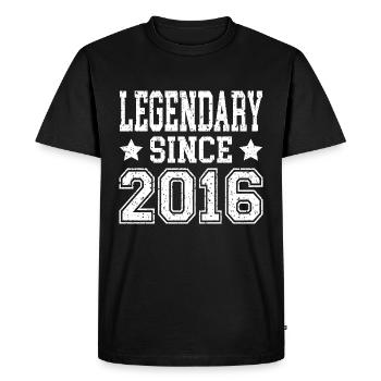 Legendary since 2016 - Men's Premium Organic T-Shirt - black - Front - Nico (187cm)