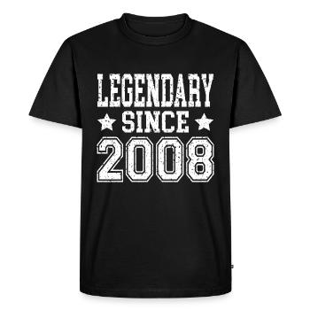 Legendary since 2008 - Men's Premium Organic T-Shirt - black - Front - Nico (187cm)