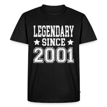Legendary since 2001 - Men's Premium Organic T-Shirt - black - Front - Nico (187cm)