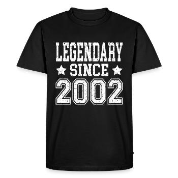 Légendaire depuis 2002 - T-shirt Premium bio Homme - noir - Devant - Nico (187cm)