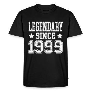 Legendary since 1999 - Men's Premium Organic T-Shirt - black - Front - Nico (187cm)