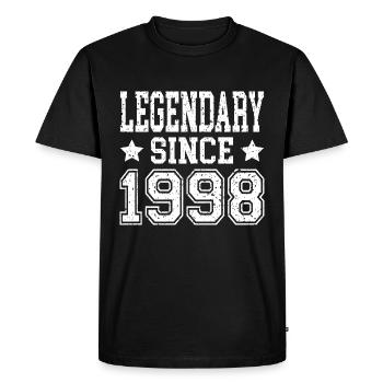 Legendary since 1998 - Men's Premium Organic T-Shirt - black - Front - Nico (187cm)