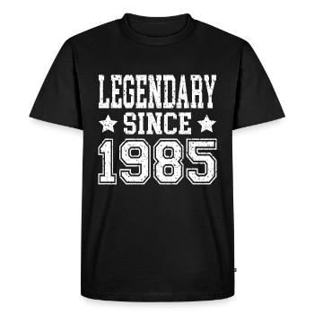 Légendaire depuis 1985 - T-shirt Premium bio Homme - noir - Devant - Nico (187cm)