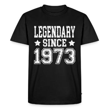 Legendary since 1973 - Men's Premium Organic T-Shirt - black - Front - Nico (187cm)