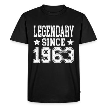 Légendaire depuis 1963 - T-shirt Premium bio Homme - noir - Devant - Nico (187cm)