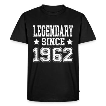 Légendaire depuis 1962 - T-shirt Premium bio Homme - noir - Devant - Nico (187cm)