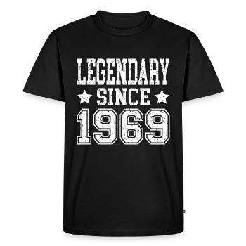 Legendary since 1969 - Men's Premium Organic T-Shirt - black - Front - Nico (187cm)