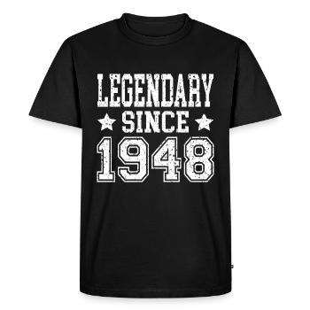 Légendaire depuis 1948 - T-shirt Premium bio Homme - noir - Devant - Nico (187cm)