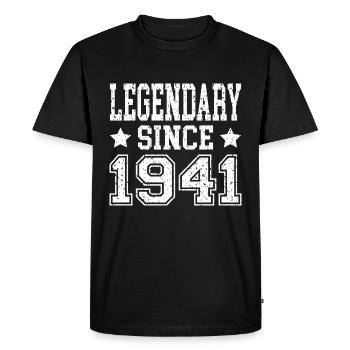 Legendary since 1941 - Men's Premium Organic T-Shirt - black - Front - Nico (187cm)