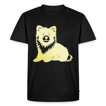 Silhouette de chien poméranien Poméranien - T-shirt Premium bio Homme - noir - Devant - Nico (187cm)