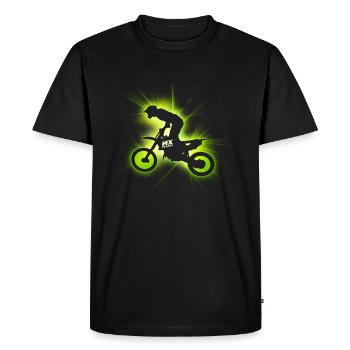 Motocross bike laser_green - T-shirt Premium bio Homme - noir - Devant - Nico (187cm)