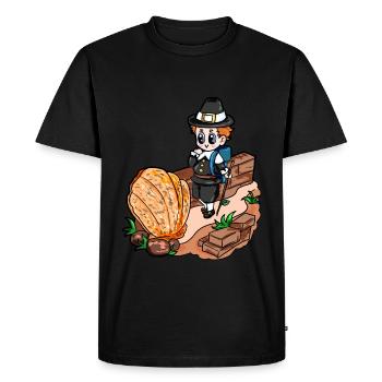 Camino de Santiago Way of St. James hikers pilgrims - Men's Premium Organic T-Shirt - black - Front - Nico (187cm)