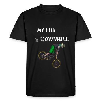 en descendant - T-shirt Premium bio Homme - noir - Devant - Nico (187cm)