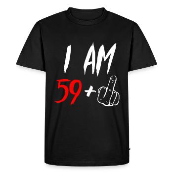 60th birthday 60 years birthday 59 + 1 present - Men's Premium Organic T-Shirt - black - Front - Nico (187cm)