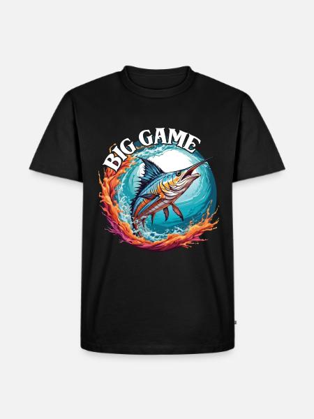 Springender Marlin Hochseefischen Tiefseefischen - Männer Premium Bio T-Shirt - Schwarz