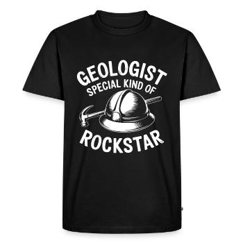 Les géologues sont tout simplement cool, le marteau du géologue - T-shirt Premium bio Homme - noir - Devant - Nico (187cm)