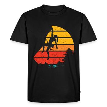 Trad Climbing Rock Climbing - Men's Premium Organic T-Shirt - black - Front - Nico (187cm)