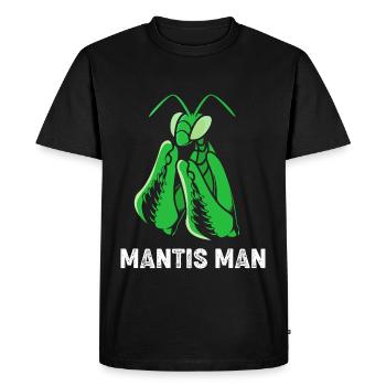 Adorateur Mante Mante Mante - T-shirt Premium bio Homme - noir - Devant - Nico (187cm)
