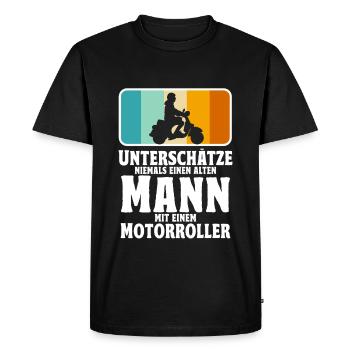 Scooter Rider Gifts Scooter Scooter - Men's Premium Organic T-Shirt - black - Front - Nico (187cm)