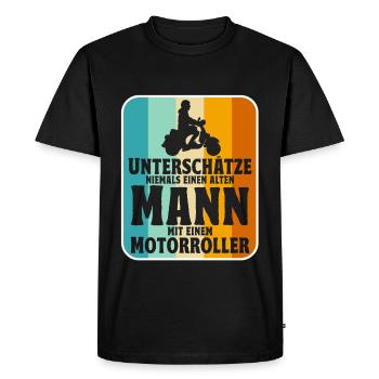 Scooter Rider Gifts Scooter Scooter - Men's Premium Organic T-Shirt - black - Front - Nico (187cm)