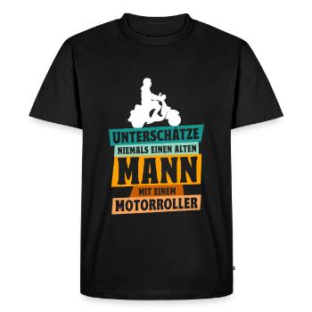 Motorcyclist Saying Design - Men's Premium Organic T-Shirt - black - Front - Nico (187cm)