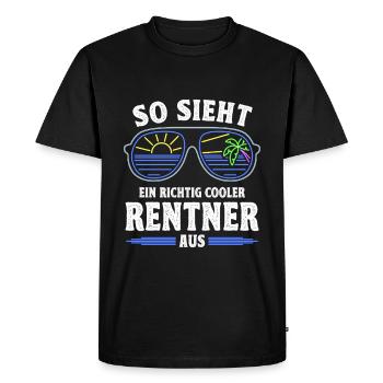 Rente Rentner Rentnerin Reinteneintritt Ruhestand - Männer Premium Bio T-Shirt - Schwarz - Vorne - Nico (187cm)