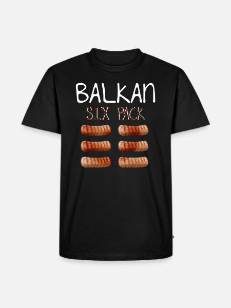 Balkan Six Pack - Balkan Style til æresmanden - Herre Premium økologisk T-shirt - sort