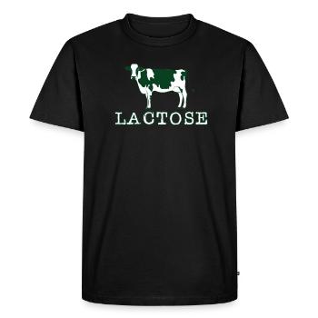 Lactose Anti Vegan Food Shirt pour les amateurs de viande - T-shirt Premium bio Homme - noir - Devant - Nico (187cm)