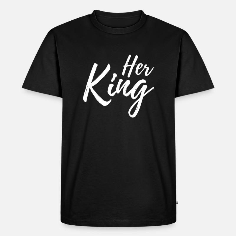 Son écriture manuscrite blanche - T-shirt Premium bio Homme - noir