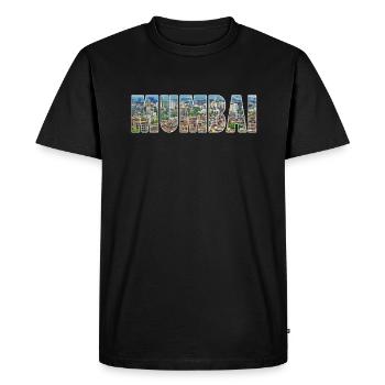 Mumbai Bombay India - Men's Premium Organic T-Shirt - black - Front - Nico (187cm)
