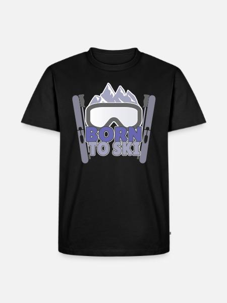 Born To Ski - T-shirt Premium bio Homme - noir