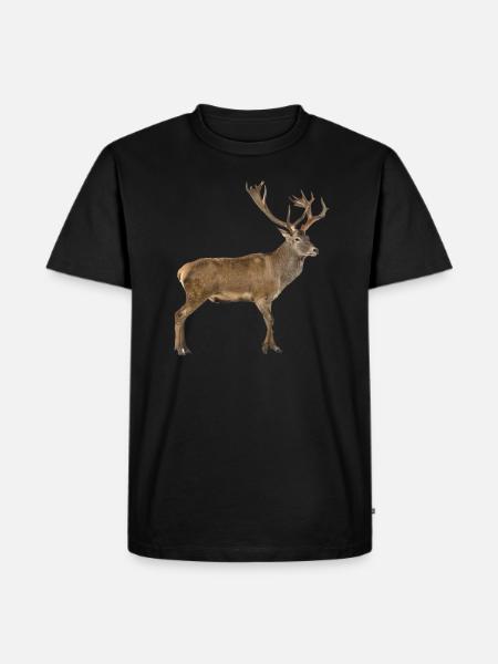 red deer - Men's Premium Organic T-Shirt - black