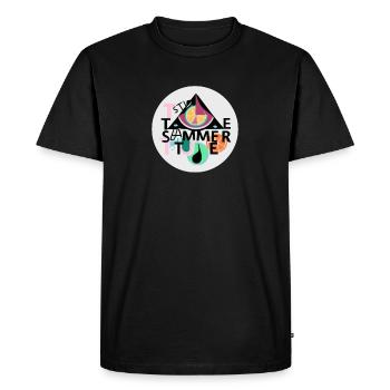 Summertime, positive holiday mood - Men's Premium Organic T-Shirt - black - Front - Nico (187cm)