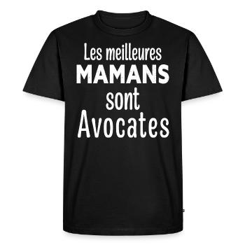 les Meilleures Maman Sont Avocates - T-shirt Premium bio Homme - noir - Devant - Nico (187cm)