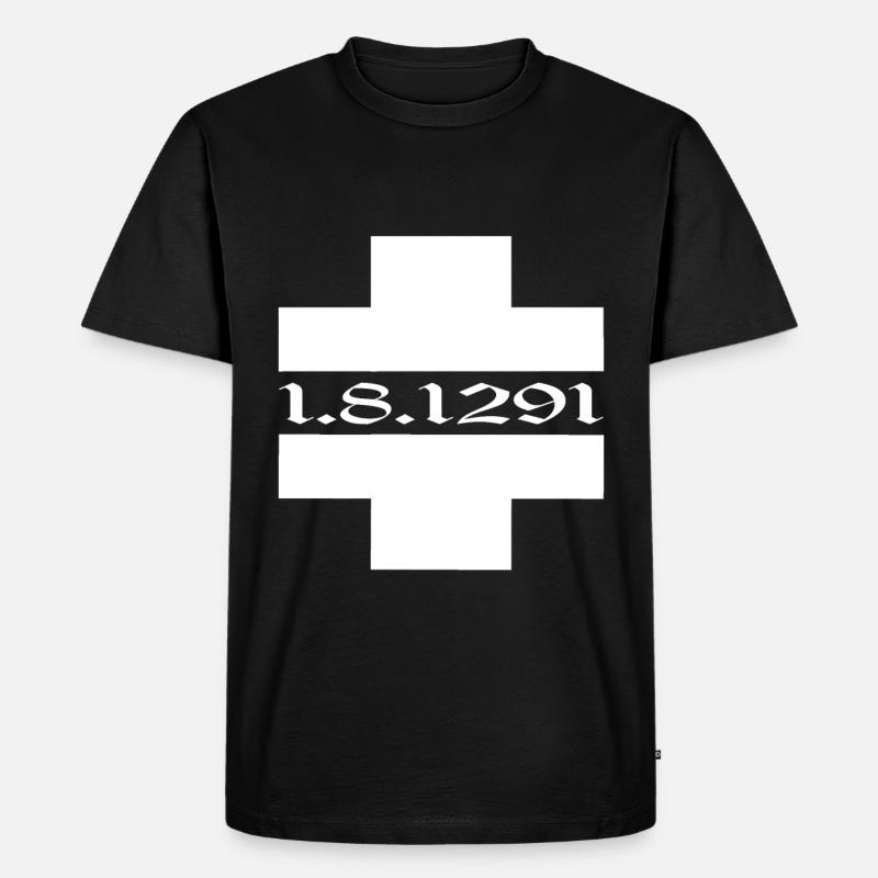 Schweiz T-shirt Geschenkidee - Männer Premium Bio T-Shirt - Schwarz