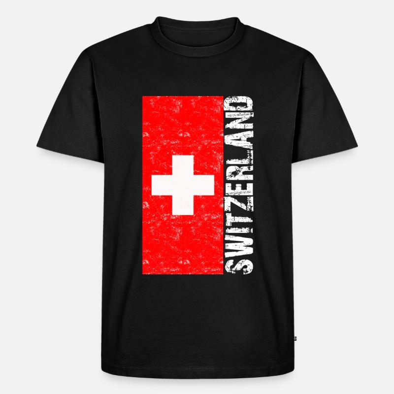 Schweiz T-shirt Geschenkidee - Männer Premium Bio T-Shirt - Schwarz